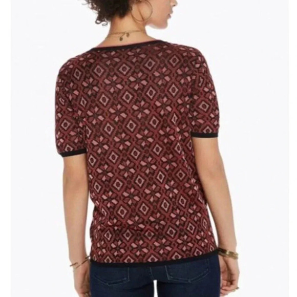 Scotch & Soda Womens  Retro Short Sleeve Metallic Tennis Sweater Small - Picture 2 of 10